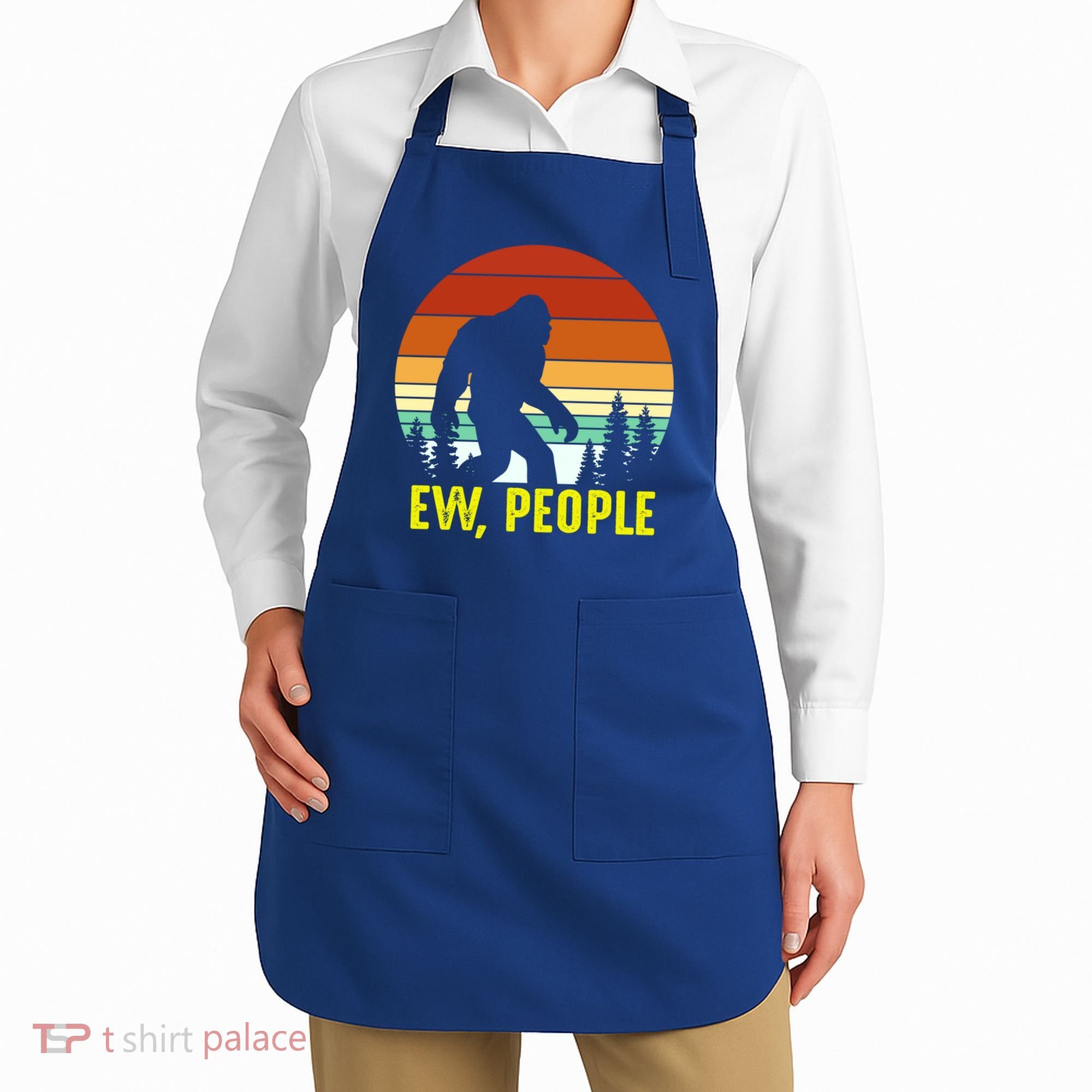 Ew People, Funny Bigfoot Introvert Antisocial Nature Hiking Apron