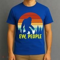 Ew People, Funny Bigfoot Introvert Antisocial Nature Hiking T-Shirt thumb 3
