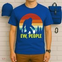 Ew People, Funny Bigfoot Introvert Antisocial Nature Hiking T-Shirt thumb 6