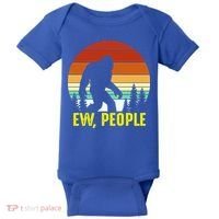 Ew People, Funny Bigfoot Introvert Antisocial Nature Hiking Baby Bodysuit thumb 0