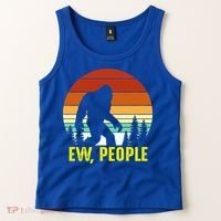 Ew People, Funny Bigfoot Introvert Antisocial Nature Hiking Tank Top thumb 2