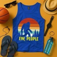 Ew People, Funny Bigfoot Introvert Antisocial Nature Hiking Tank Top thumb 4