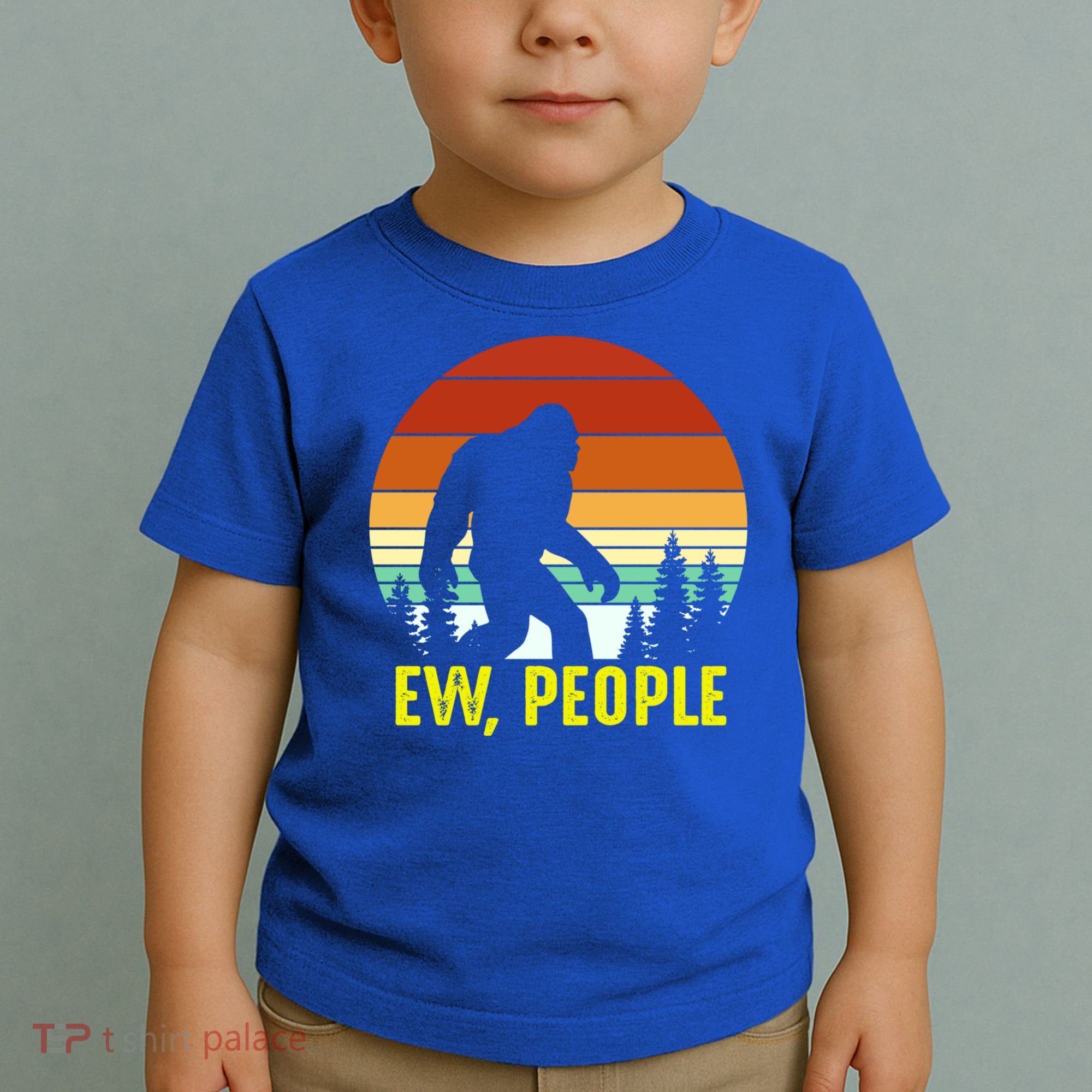 Ew People, Funny Bigfoot Introvert Antisocial Nature Hiking Toddler T-Shirt
