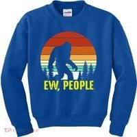 Ew People, Funny Bigfoot Introvert Antisocial Nature Hiking Kids Sweatshirt thumb 0