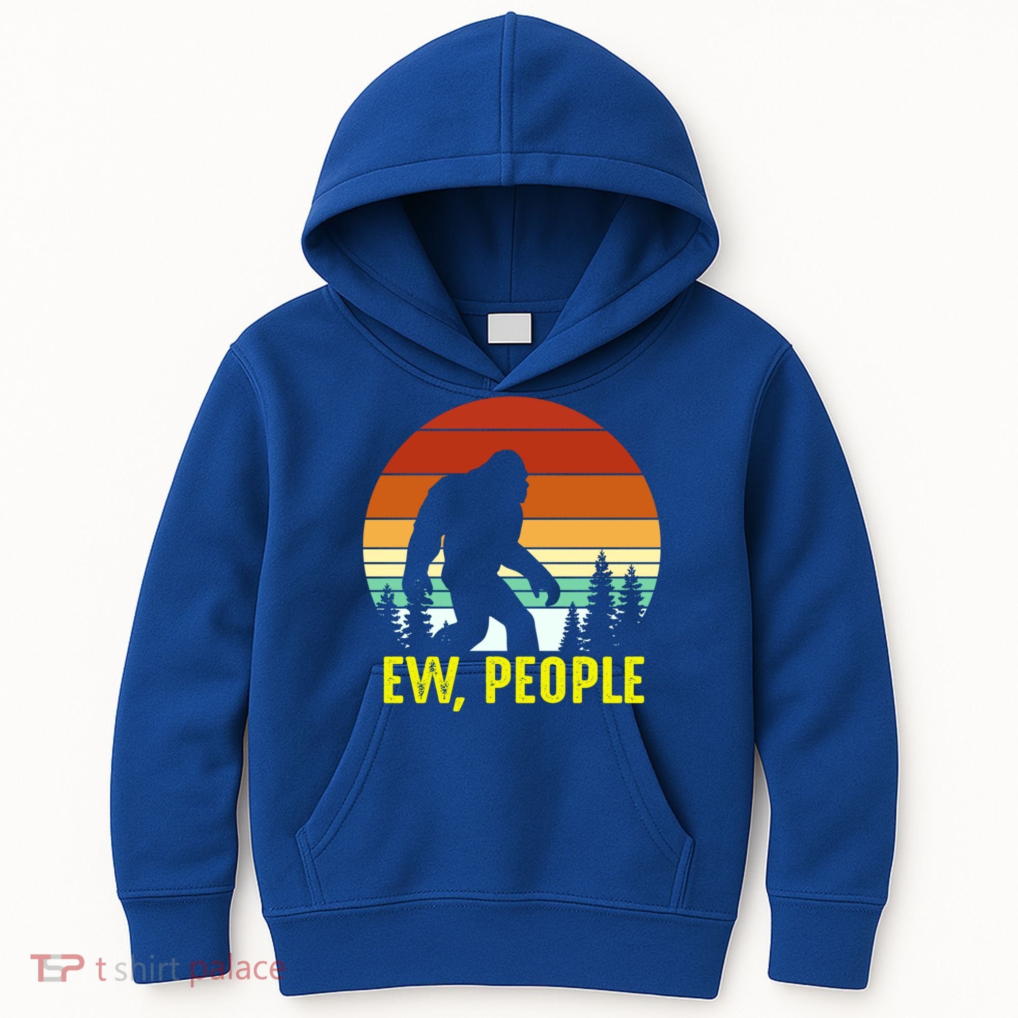 Ew People, Funny Bigfoot Introvert Antisocial Nature Hiking Kids Hoodie