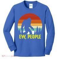 Ew People, Funny Bigfoot Introvert Antisocial Nature Hiking Kids Long Sleeve Shirt thumb 0
