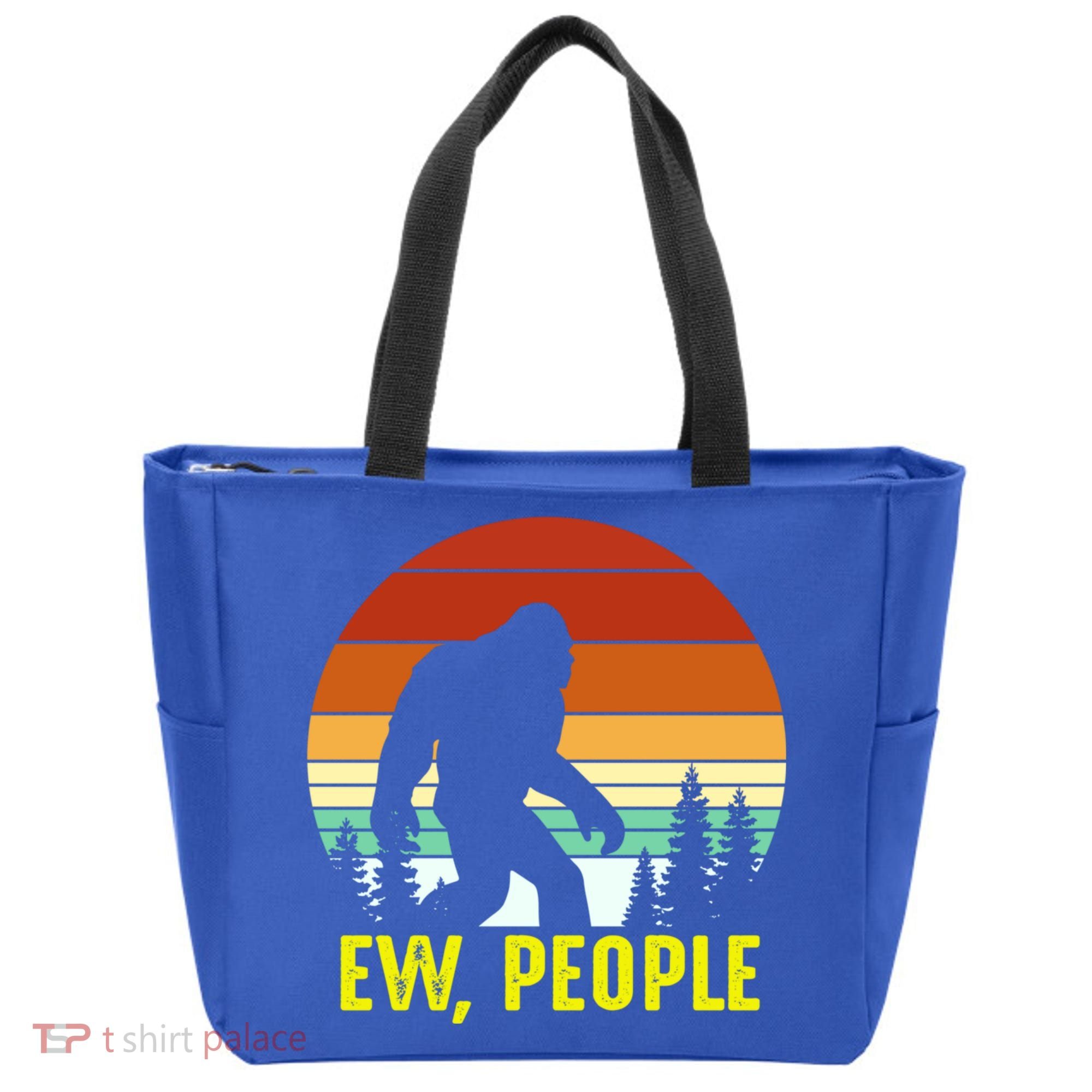 Ew People, Funny Bigfoot Introvert Antisocial Nature Hiking Tote Bag