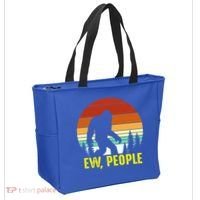 Ew People, Funny Bigfoot Introvert Antisocial Nature Hiking Tote Bag thumb 2