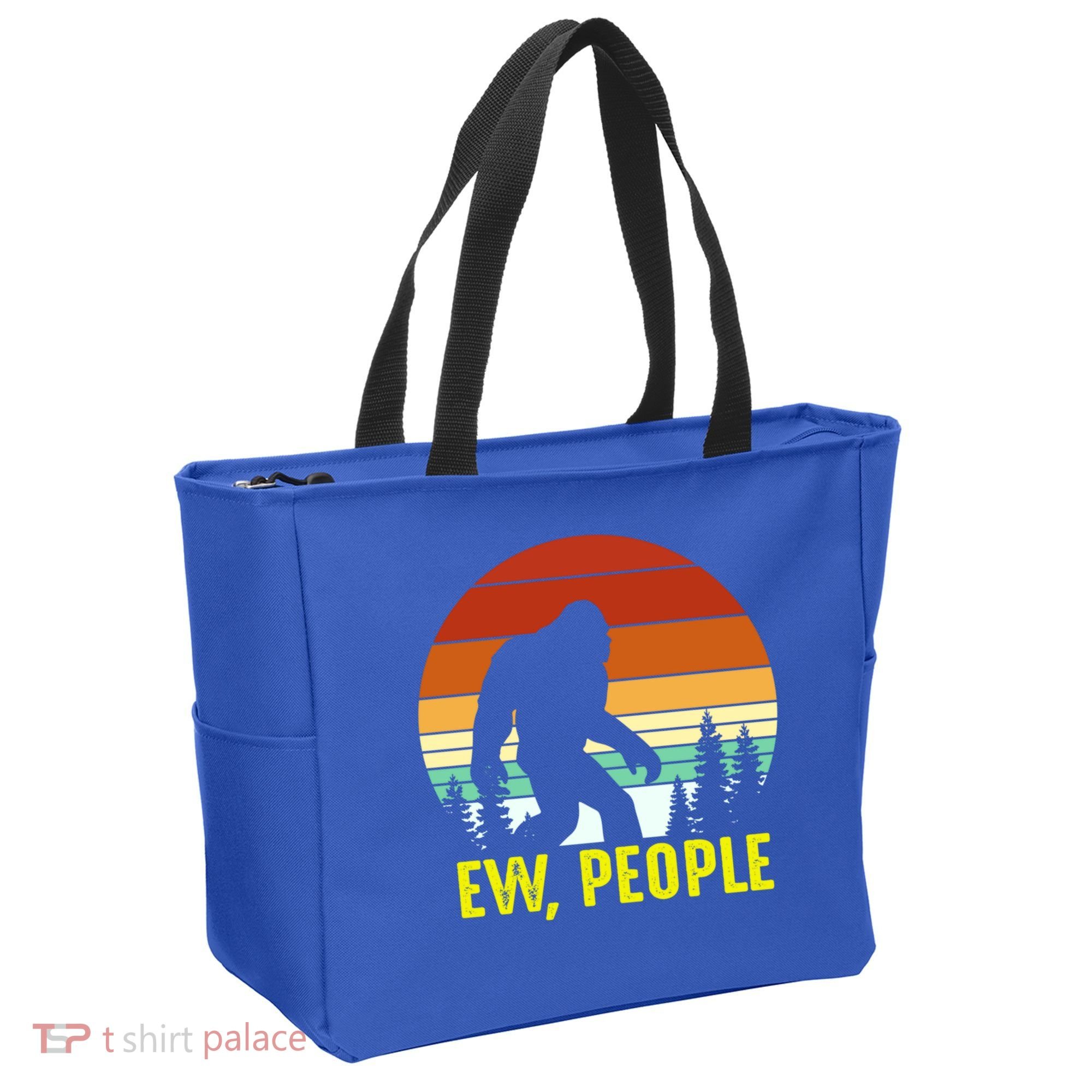 Ew People, Funny Bigfoot Introvert Antisocial Nature Hiking Tote Bag