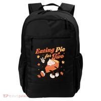 Eating Pie For Two Thanksgiving Pregnancy Announcet Funny Gift Backpack thumb 0