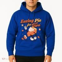 Eating Pie For Two Thanksgiving Pregnancy Announcet Funny Gift Hoodie thumb 2