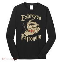 Espresso Patronum For Coffee Lovers Funny Wizard Long Sleeve Shirt thumb 0