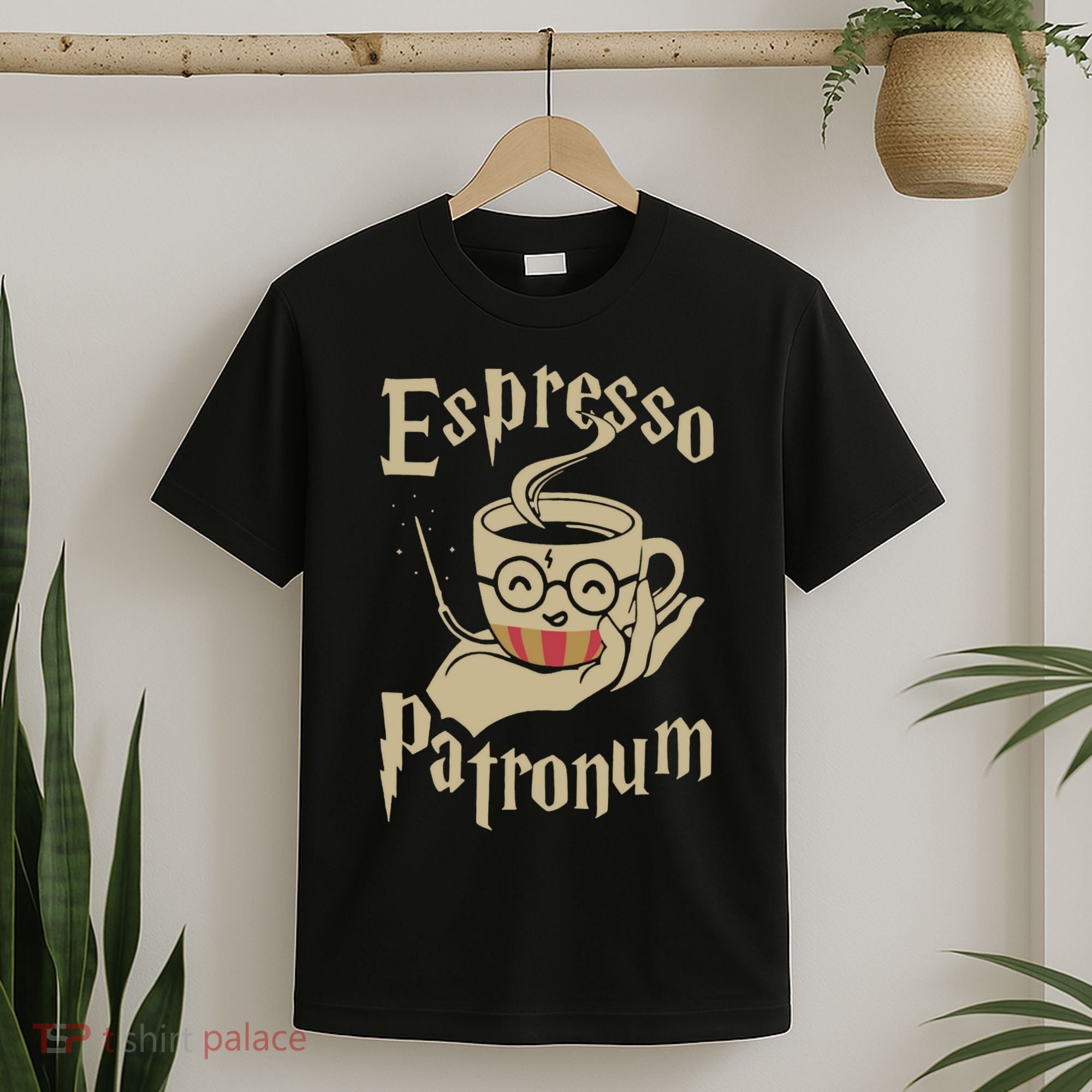 Espresso Patronum For Coffee Lovers Funny Wizard T-Shirt
