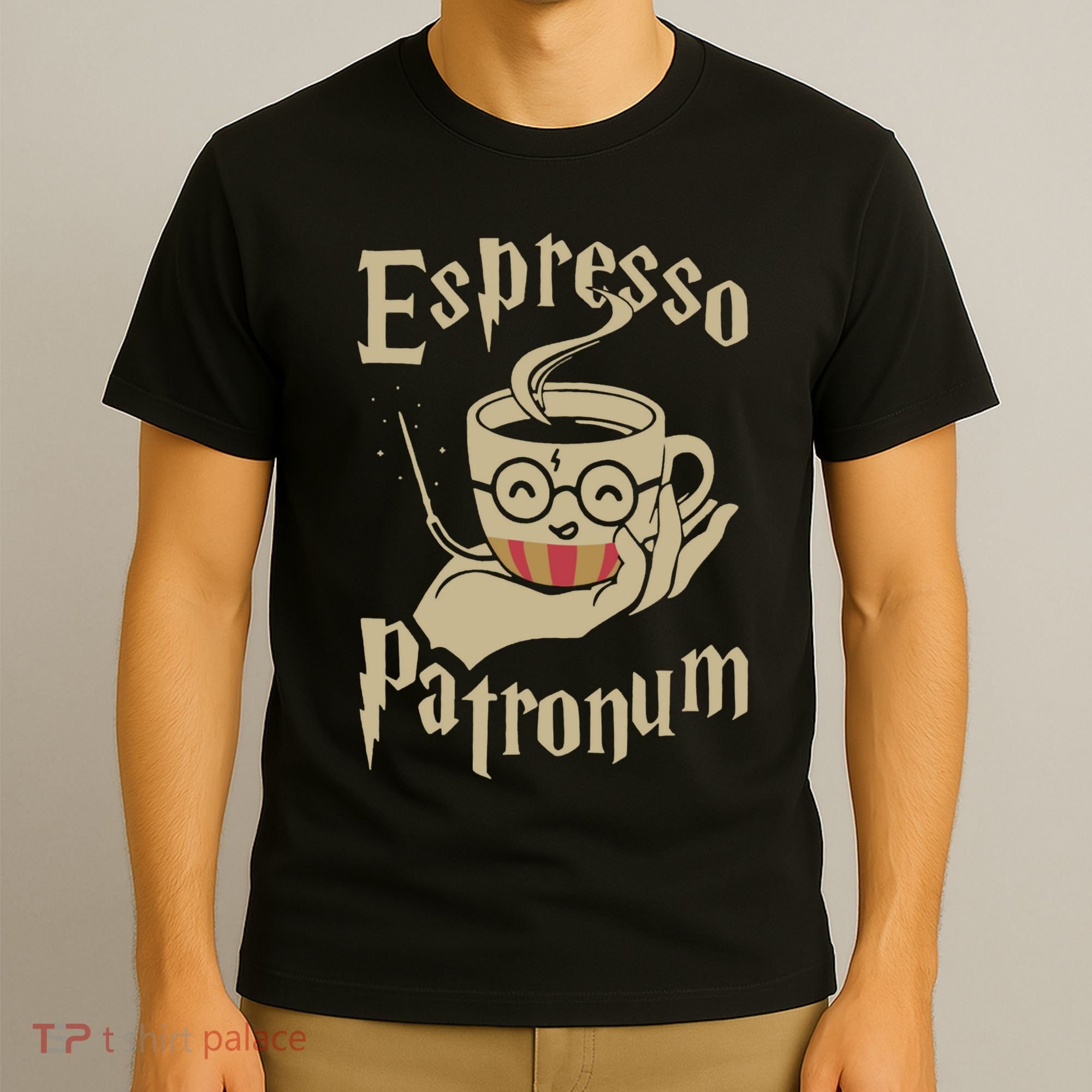 Espresso Patronum For Coffee Lovers Funny Wizard T-Shirt
