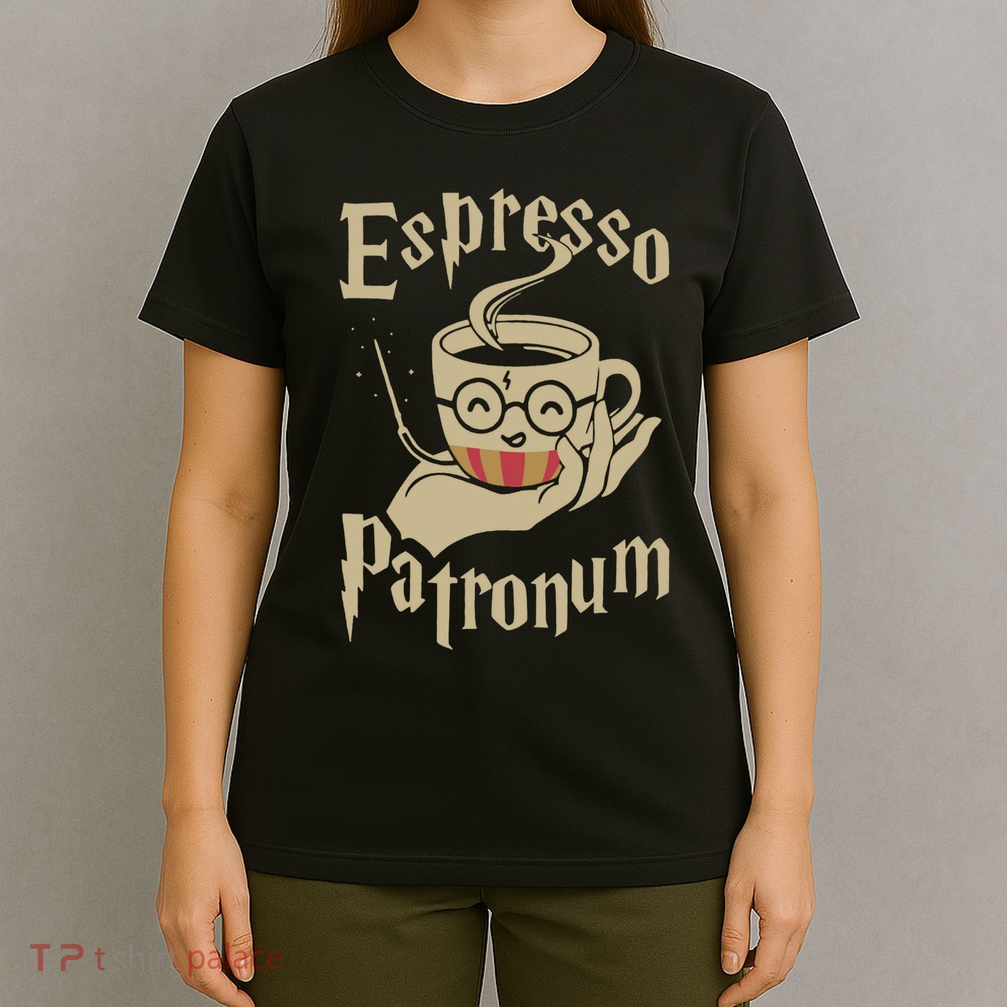 Espresso Patronum For Coffee Lovers Funny Wizard T-Shirt