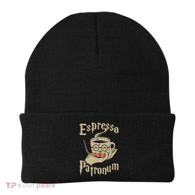 Espresso Patronum For Coffee Lovers Funny Wizard Beanie