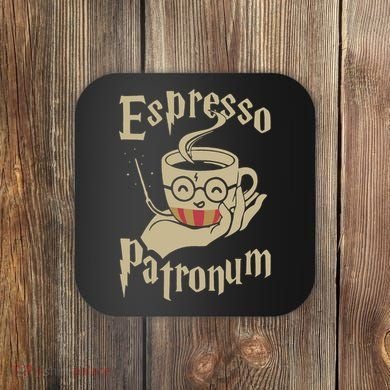 Espresso Patronum For Coffee Lovers Funny Wizard Coaster