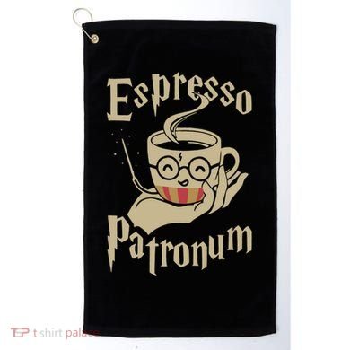 Espresso Patronum For Coffee Lovers Funny Wizard Golf Towel