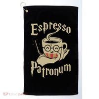 Espresso Patronum For Coffee Lovers Funny Wizard Golf Towel thumb 0