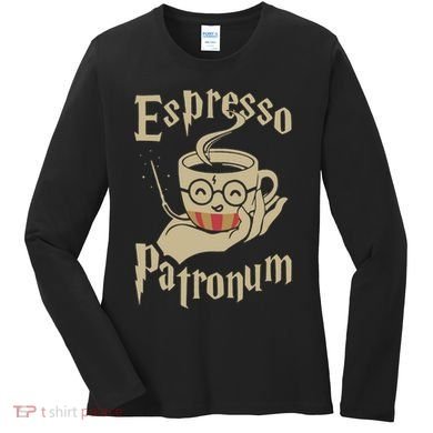 Espresso Patronum For Coffee Lovers Funny Wizard Women's Long Sleeve Shirt