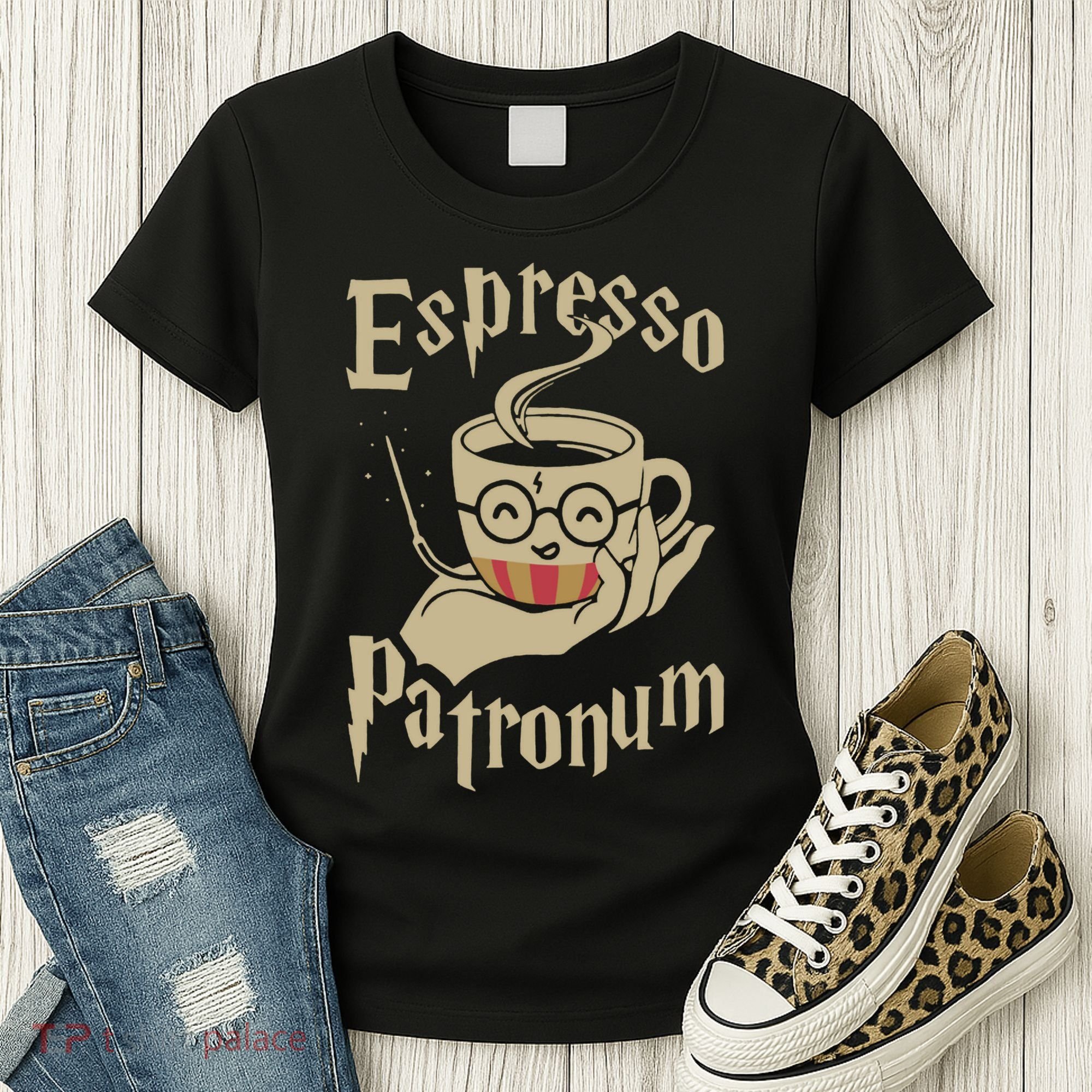 Espresso Patronum For Coffee Lovers Funny Wizard Women's T-Shirt