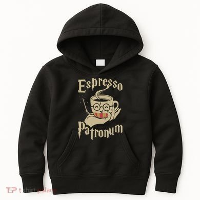 Espresso Patronum For Coffee Lovers Funny Wizard Kids Hoodie