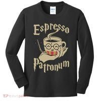 Espresso Patronum For Coffee Lovers Funny Wizard Kids Long Sleeve Shirt thumb 0