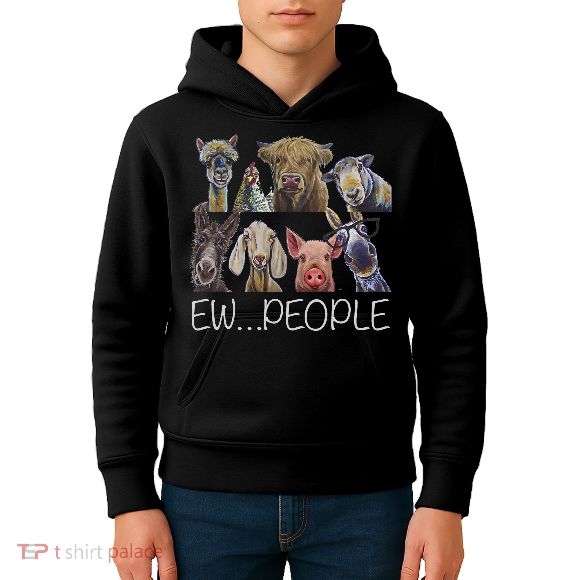 Ew People Farm Animal Ew People Kids Hoodie