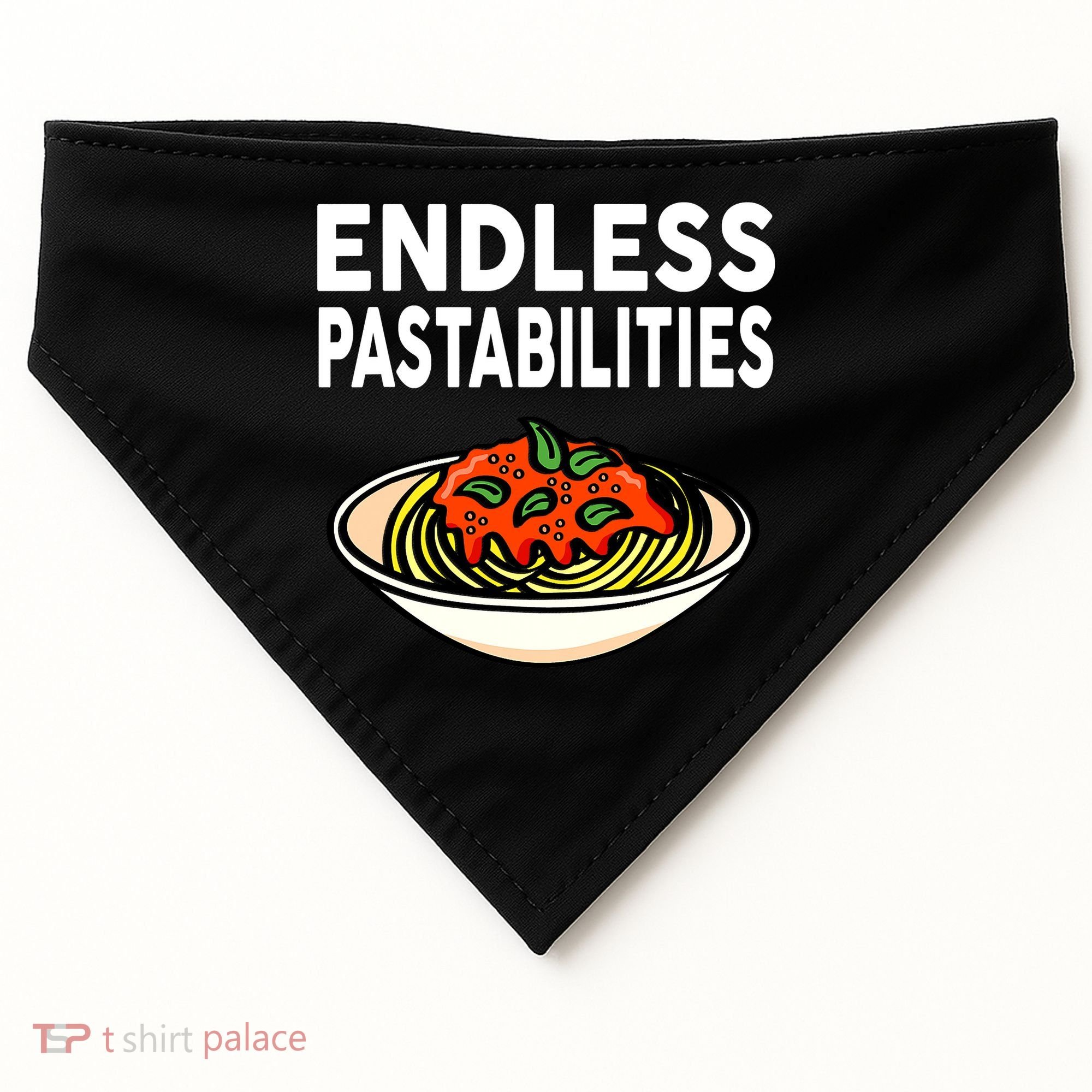 Endless Pastabilities Funny Pasta Spaghetti USA-Made Doggie Bandana