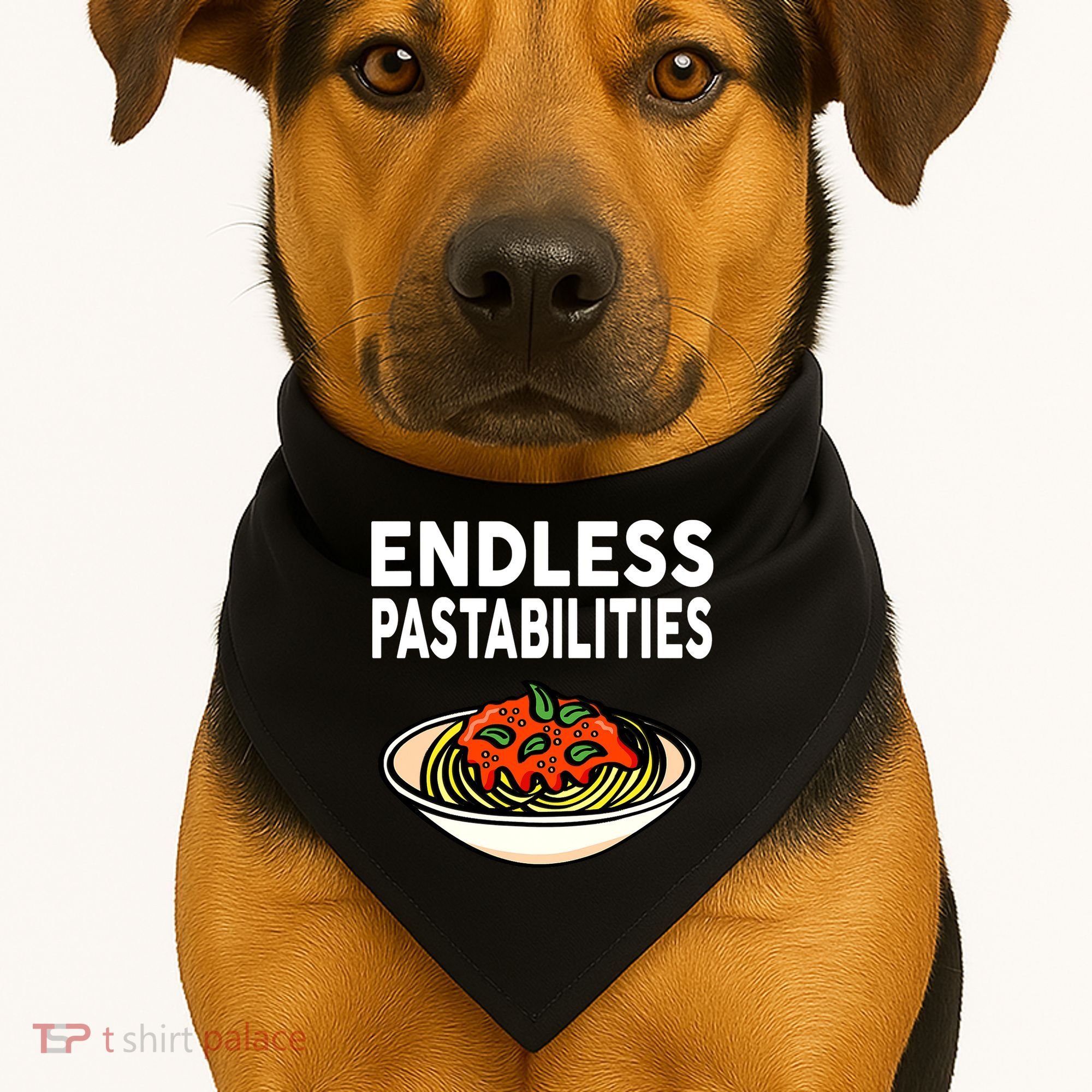 Endless Pastabilities Funny Pasta Spaghetti USA-Made Doggie Bandana
