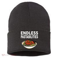 Endless Pastabilities Funny Pasta Spaghetti Sustainable Knit Beanie thumb 0