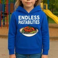 Endless Pastabilities Funny Pasta Spaghetti Kids Hoodie thumb 3