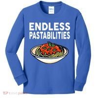 Endless Pastabilities Funny Pasta Spaghetti Kids Long Sleeve Shirt thumb 0