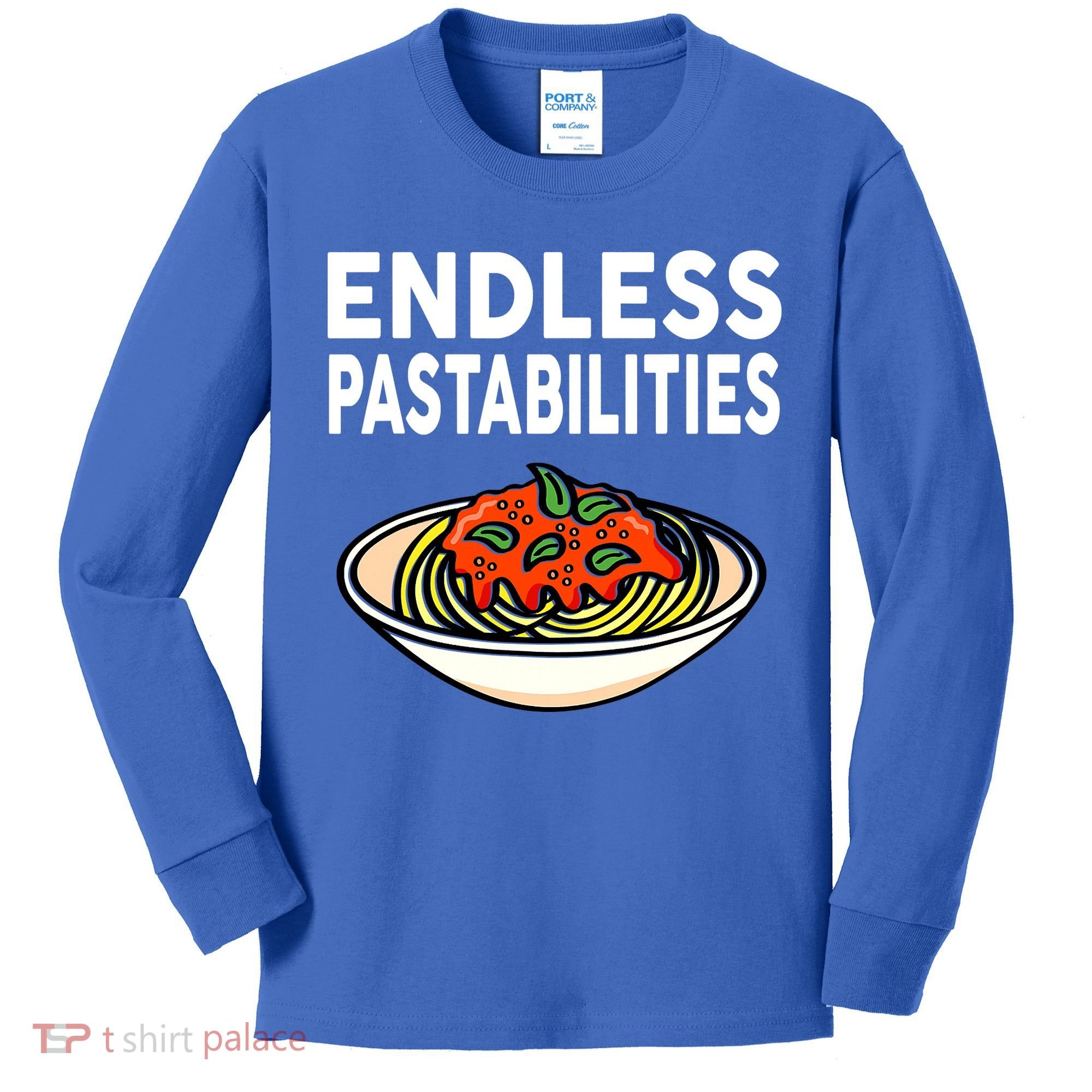 Endless Pastabilities Funny Pasta Spaghetti Kids Long Sleeve Shirt