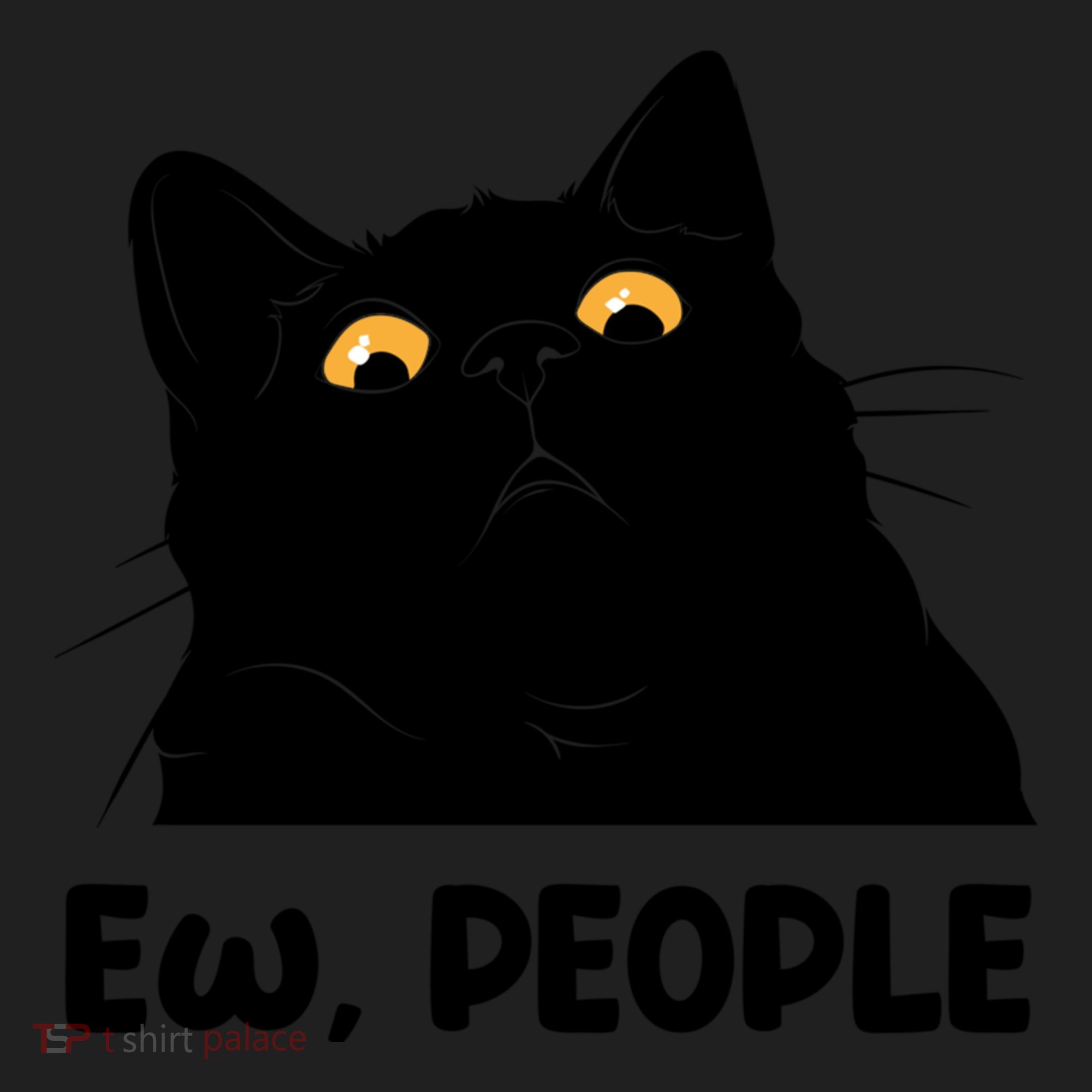 Ew People Funny Black Cat Lover Fun Cat Saying Women's Sweatshirt