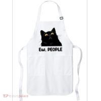 Ew People Funny Black Cat Lover Fun Cat Saying Apron thumb 0
