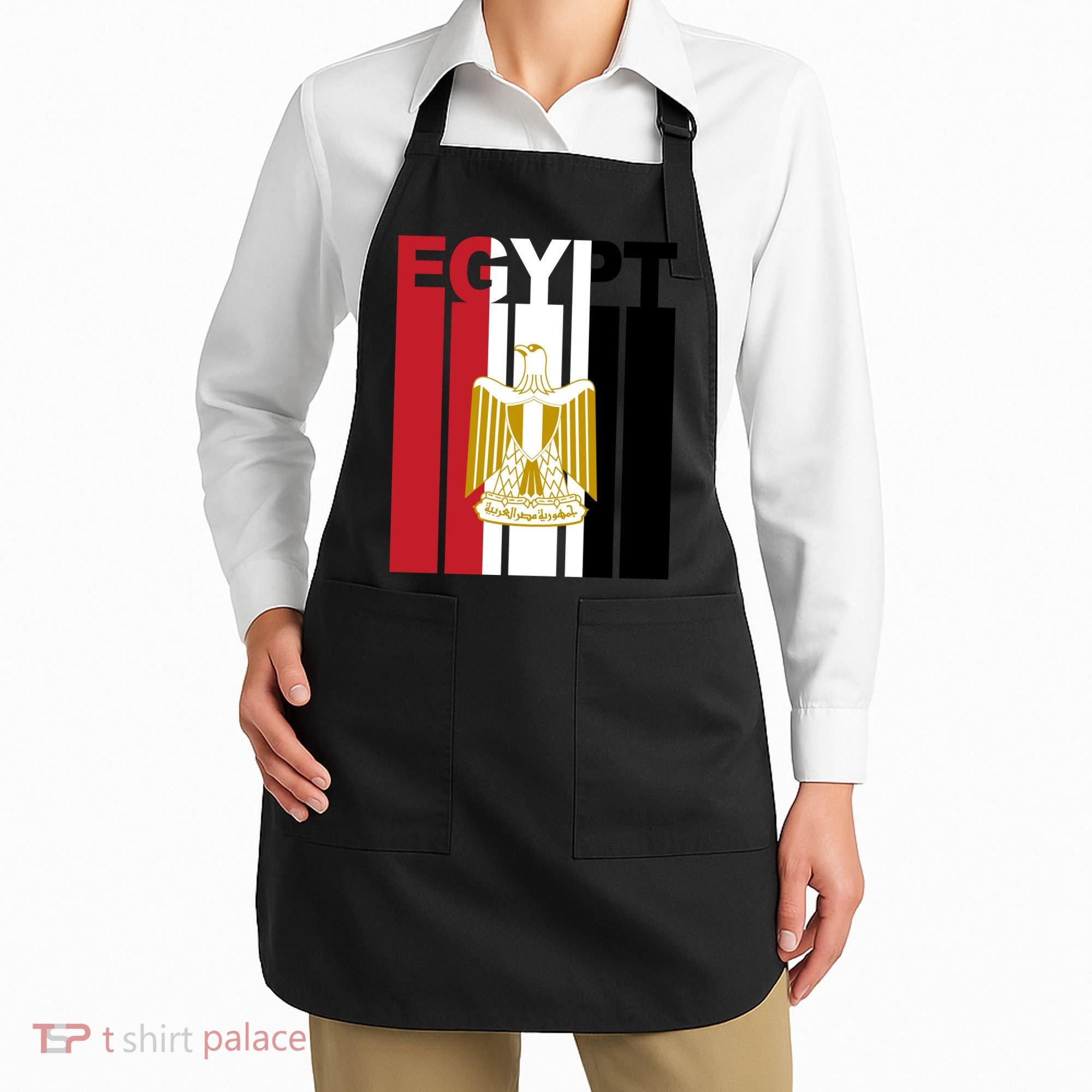 Egyptian Pride Flag National Emblem  Apron