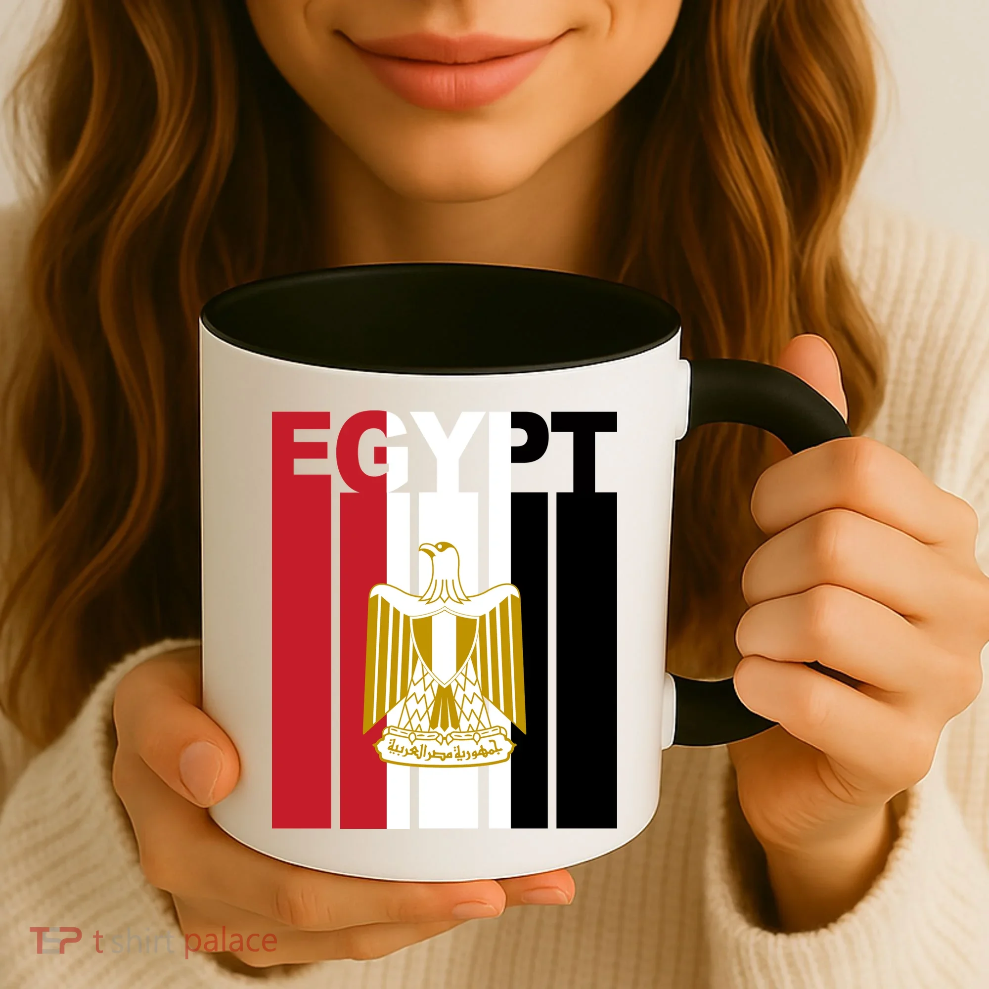 Egyptian Pride Flag National Emblem  Coffee Mug