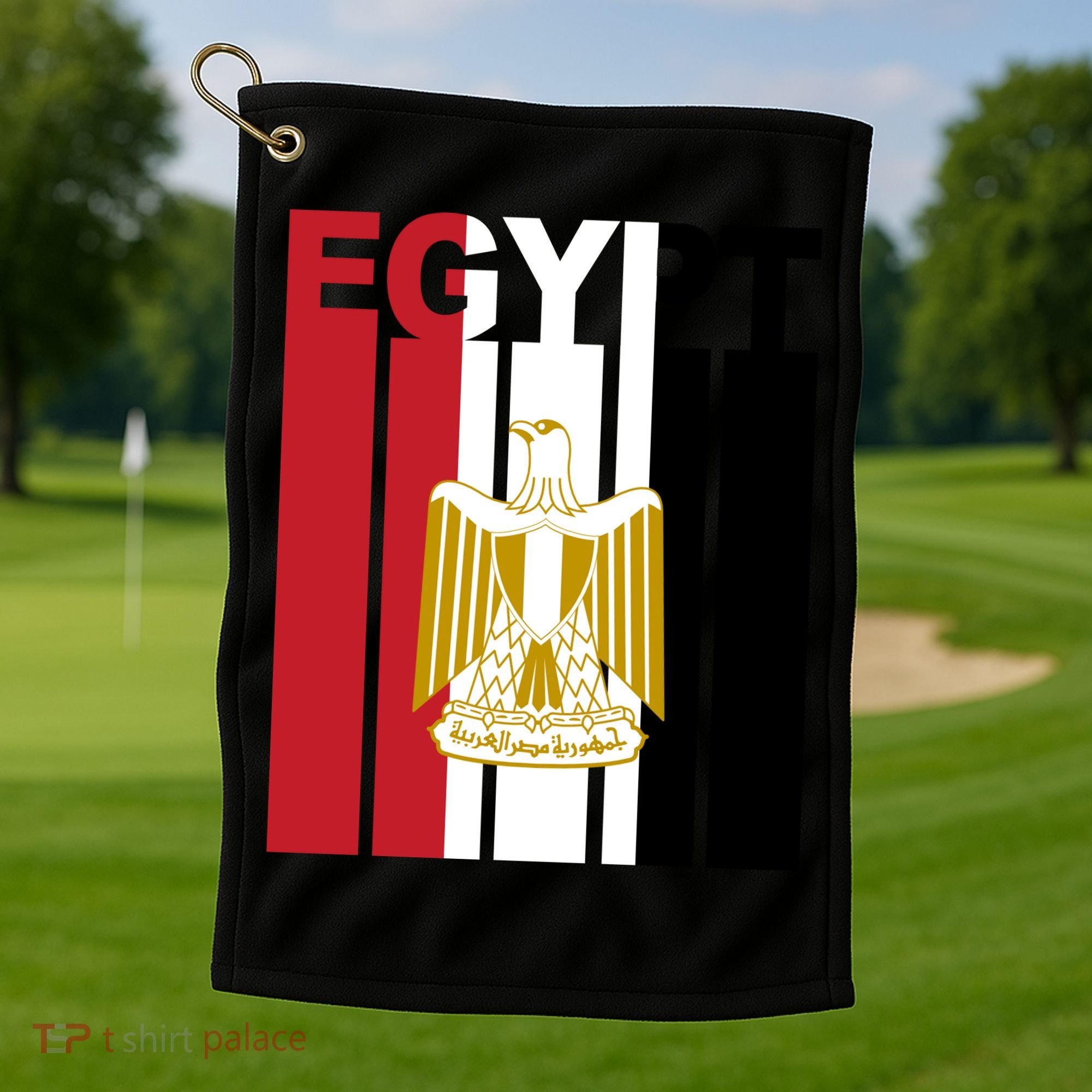 Egyptian Pride Flag National Emblem  Golf Towel
