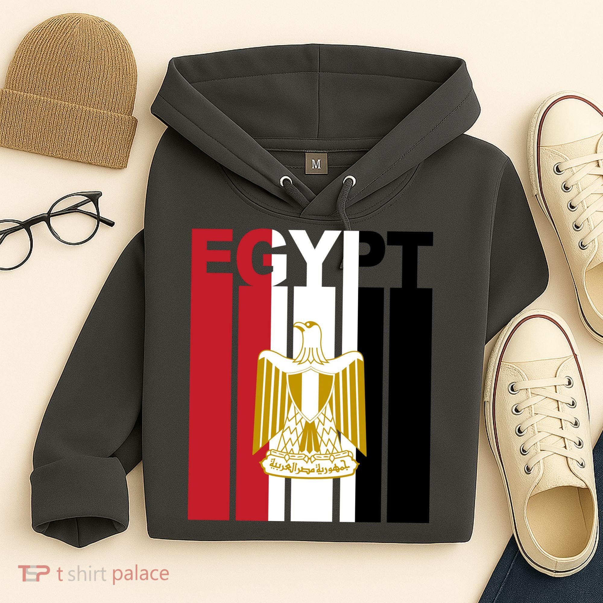 Egyptian Pride Flag National Emblem  Hoodie