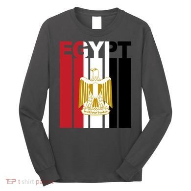 Egyptian Pride Flag National Emblem  Long Sleeve Shirt