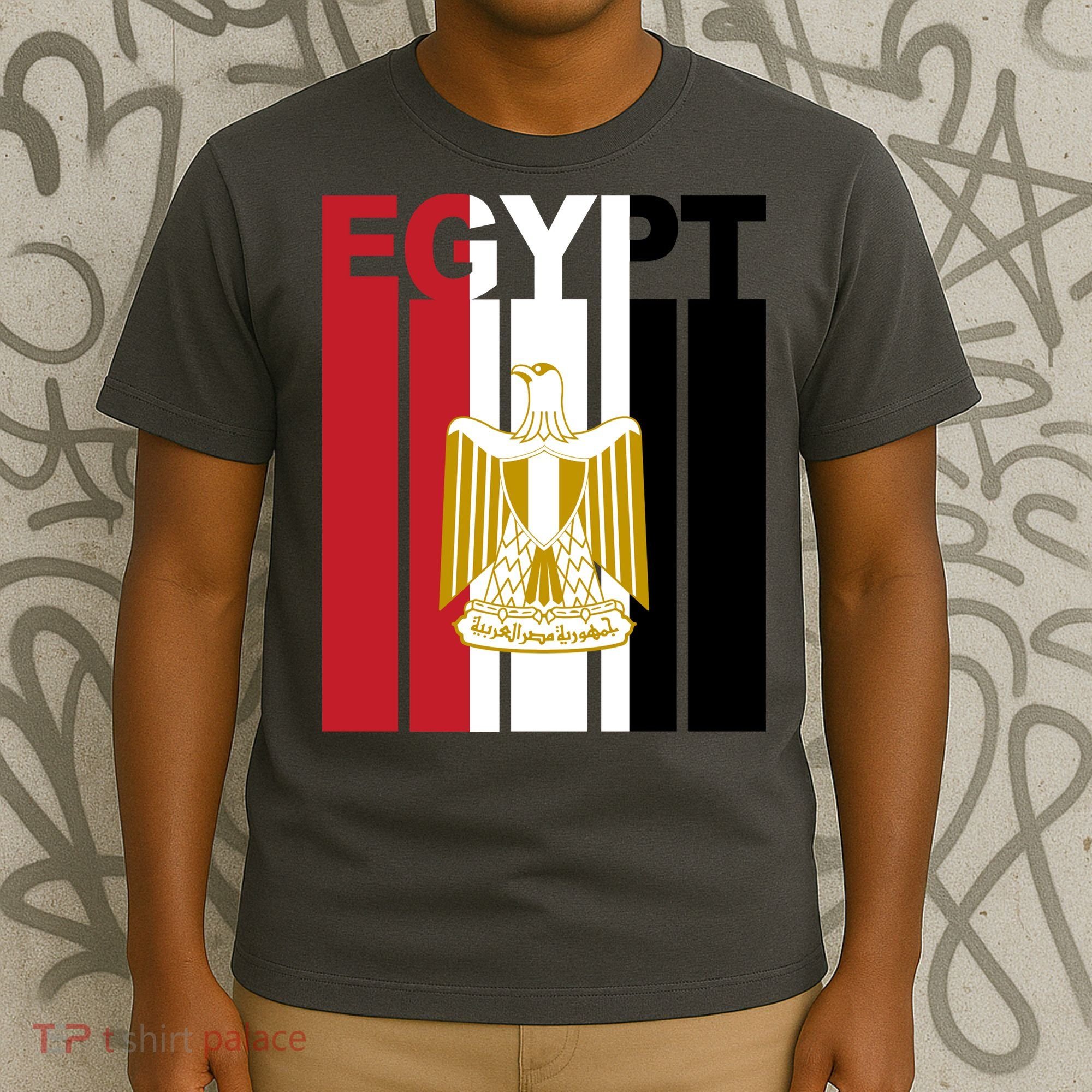 Egyptian Pride Flag National Emblem  T-Shirt