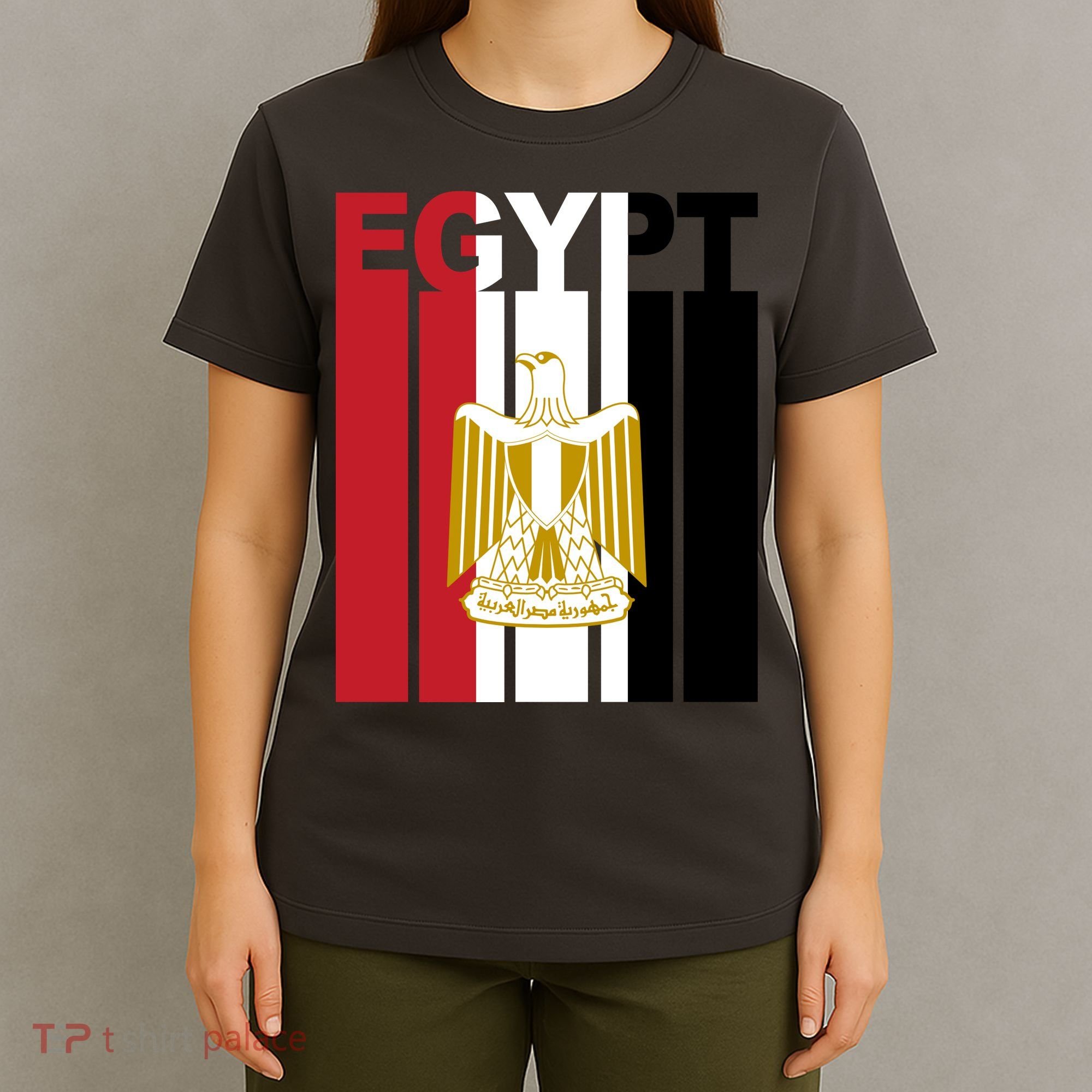 Egyptian Pride Flag National Emblem  T-Shirt