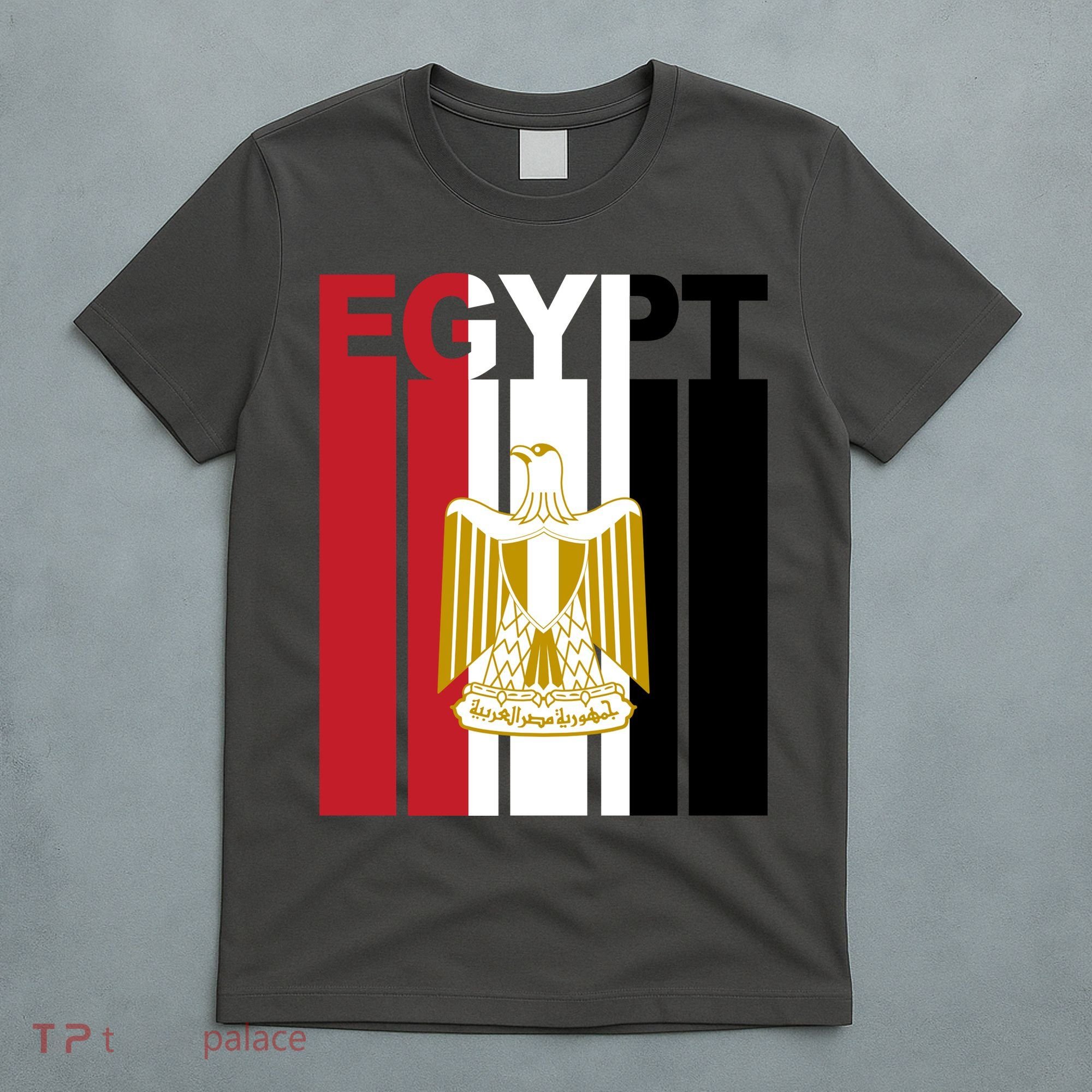 Egyptian Pride Flag National Emblem  T-Shirt