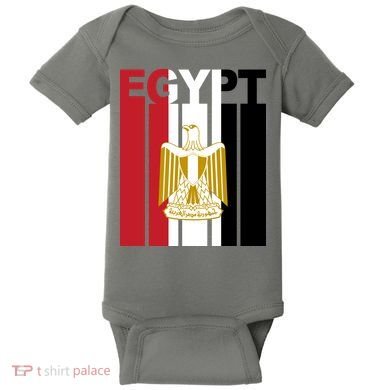 Egyptian Pride Flag National Emblem  Baby Bodysuit