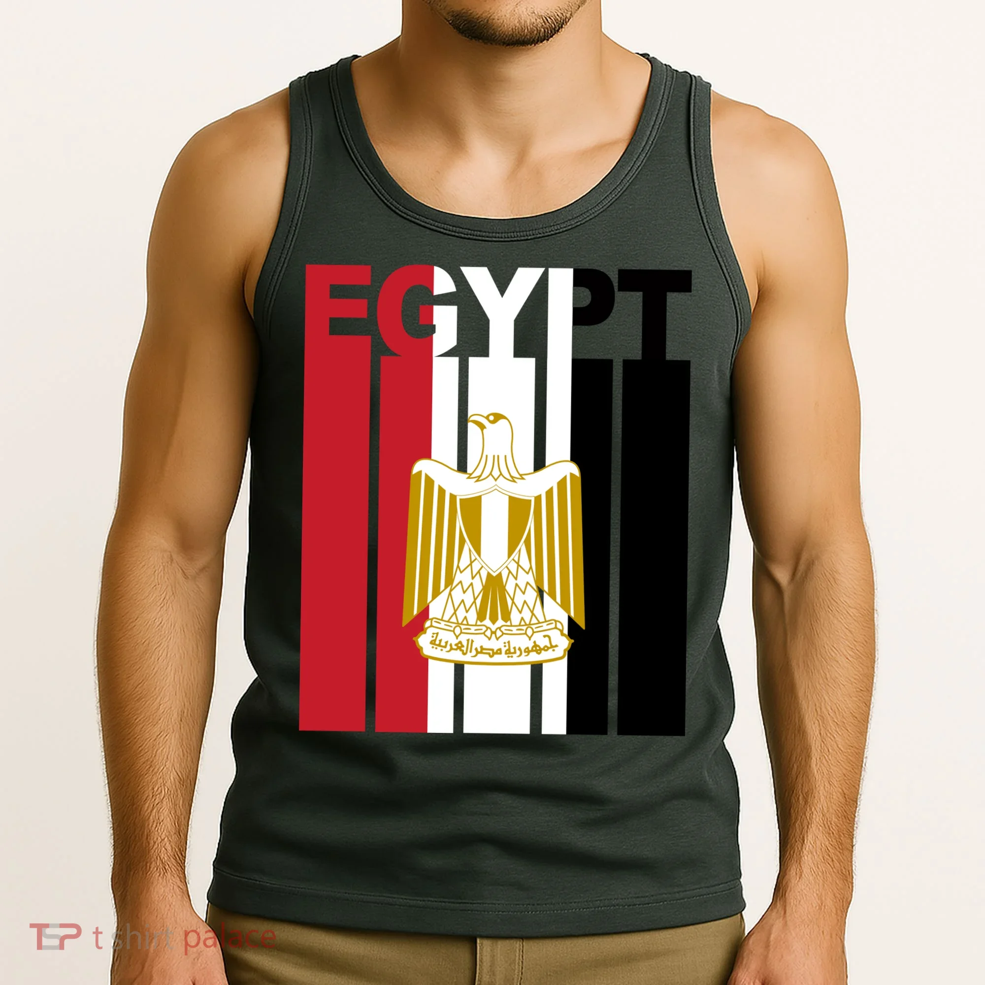 Egyptian Pride Flag National Emblem  Tank Top