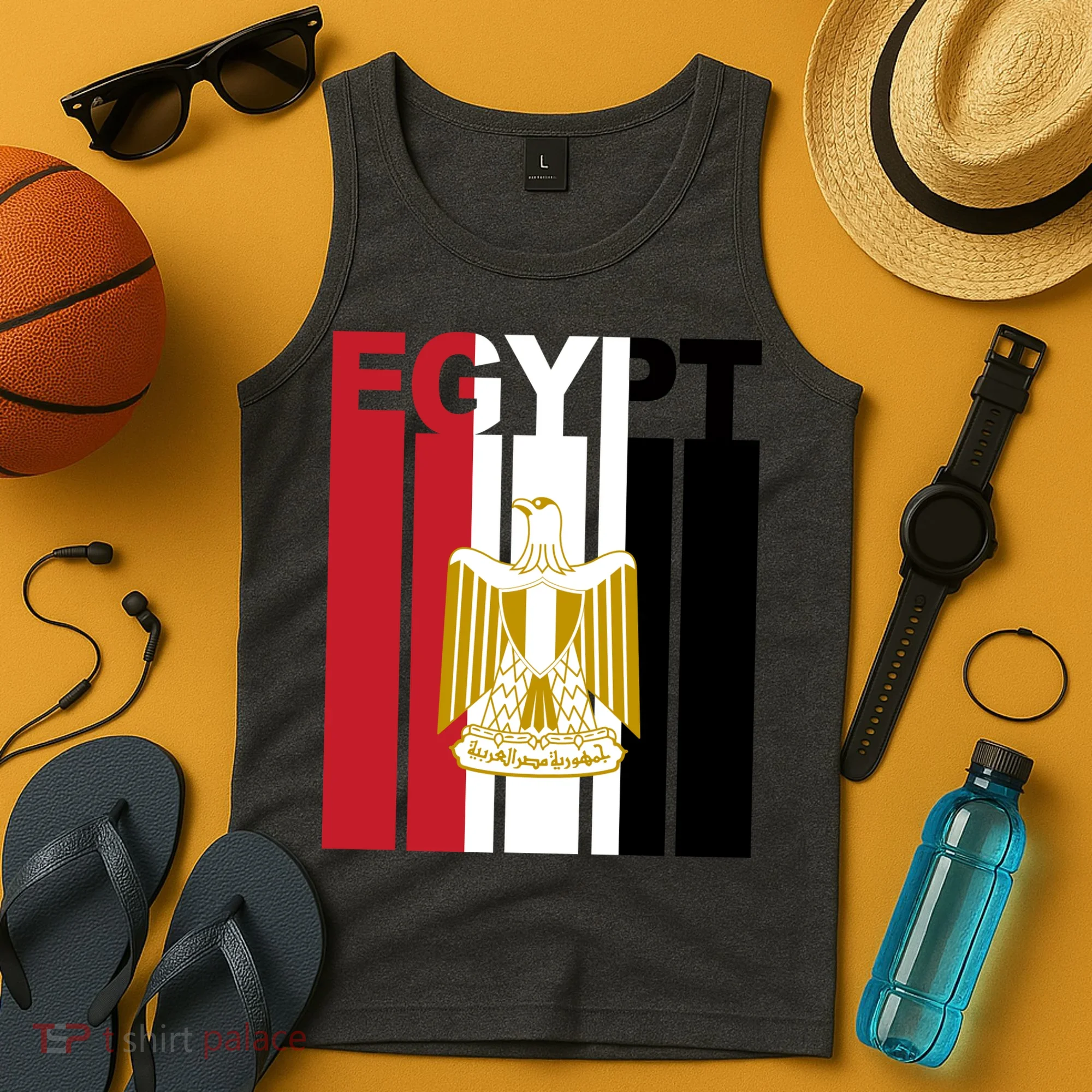 Egyptian Pride Flag National Emblem  Tank Top
