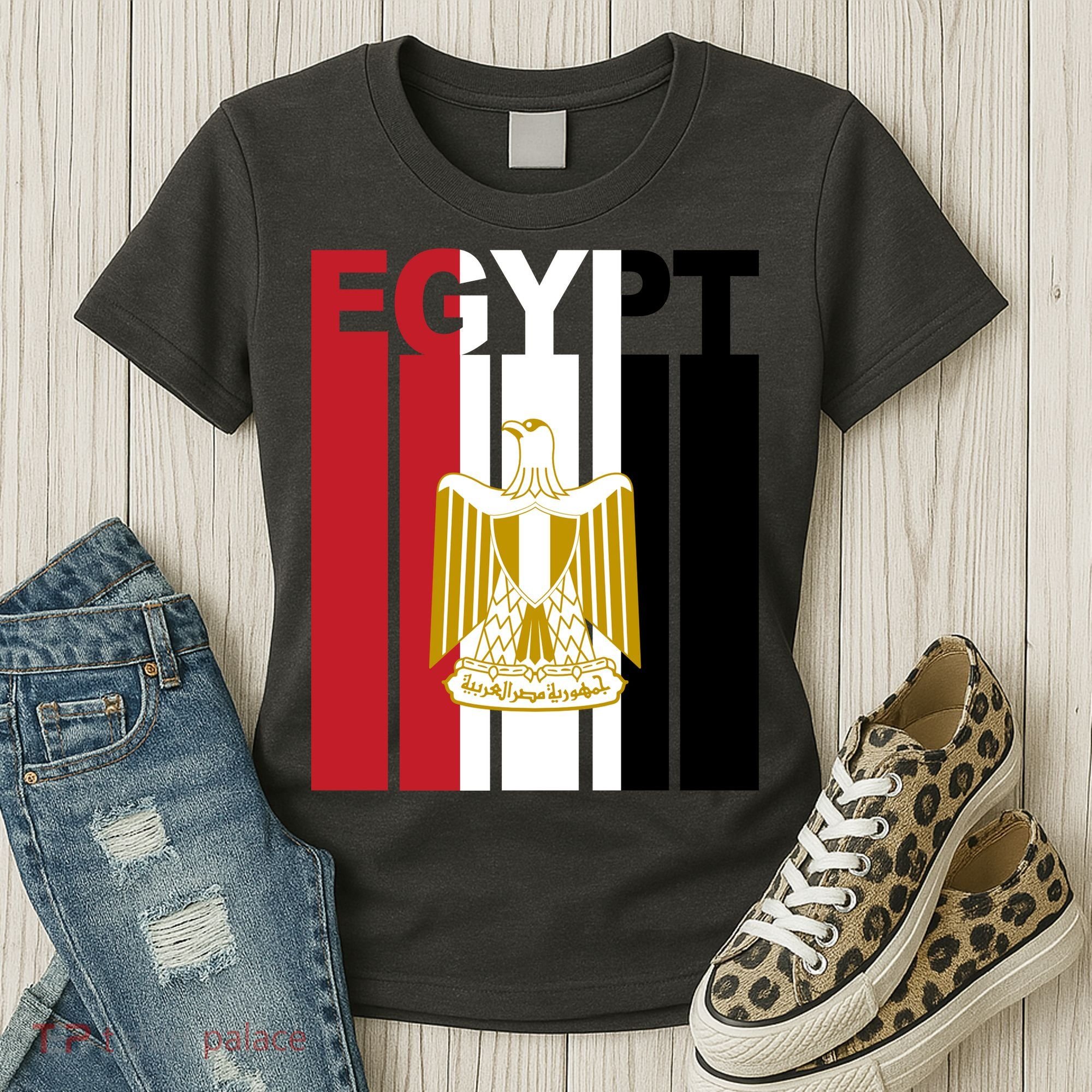 Egyptian Pride Flag National Emblem  Women's T-Shirt