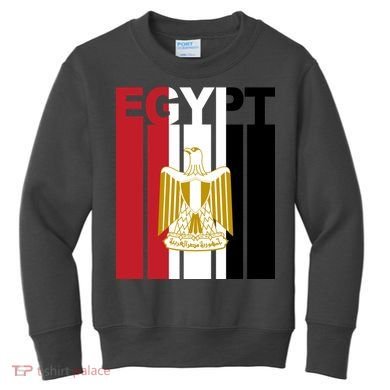 Egyptian Pride Flag National Emblem  Kids Sweatshirt
