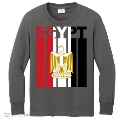 Egyptian Pride Flag National Emblem  Kids Long Sleeve Shirt